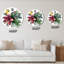 Bouquet de fleurs et de feuilles tropicales sur fond blanc - Horloge murale tropicale-485625240