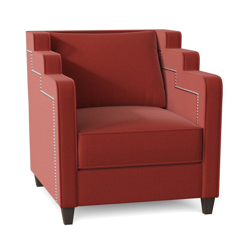 Fauteuil large Abbey, Géranium M9463, Brun acajou
