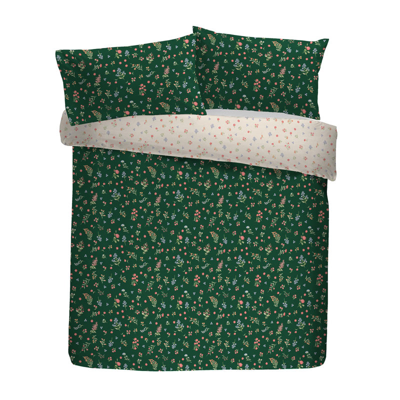 Polyester Floral Duvet Cover Set with Pillowcases Included, Single Duvet Cover + 1 Standard Pillowcase