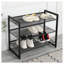 Range-chaussures réglable à 3 niveaux, organisateur de rangement pour chaussures autoportant avec tablettes de rangement convenant à l'entrée principale, vestibule