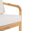 Chaise longue de patio avec structure en bois massif et dossier en corde tissée