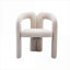 Ensemble de 2 chaises d'appoint compactes en velours tonneau rembourré pour la maison