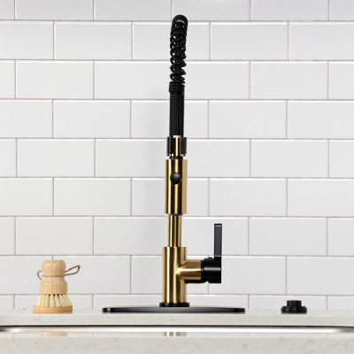 Kingston Brass Continental Single-Handle 1-Hole Deck Mount Pre-Rinse Kitchen Faucet