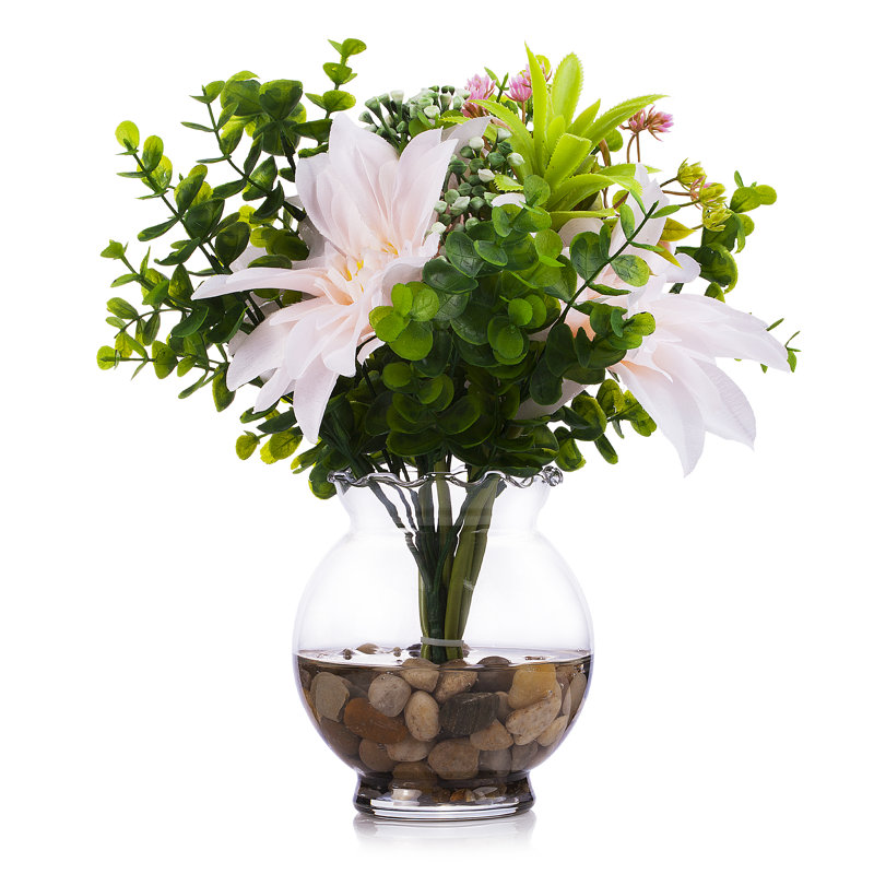 Arrangement floral dahlia en pot