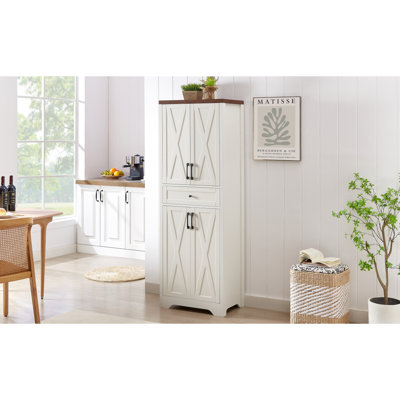Buffet de 68 po de hauteur pour salon, meuble télé multifonctionnel, armoire de rangement de grande capacité, peut être utilisé dans le salon, la chambre à coucher, le bureau, L 23,7 po x l 15,0 po x H 68 po