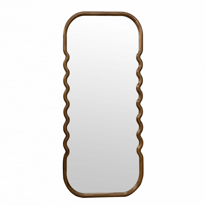 31.4x1.4x74" Oversized Wooden Floor Mirror