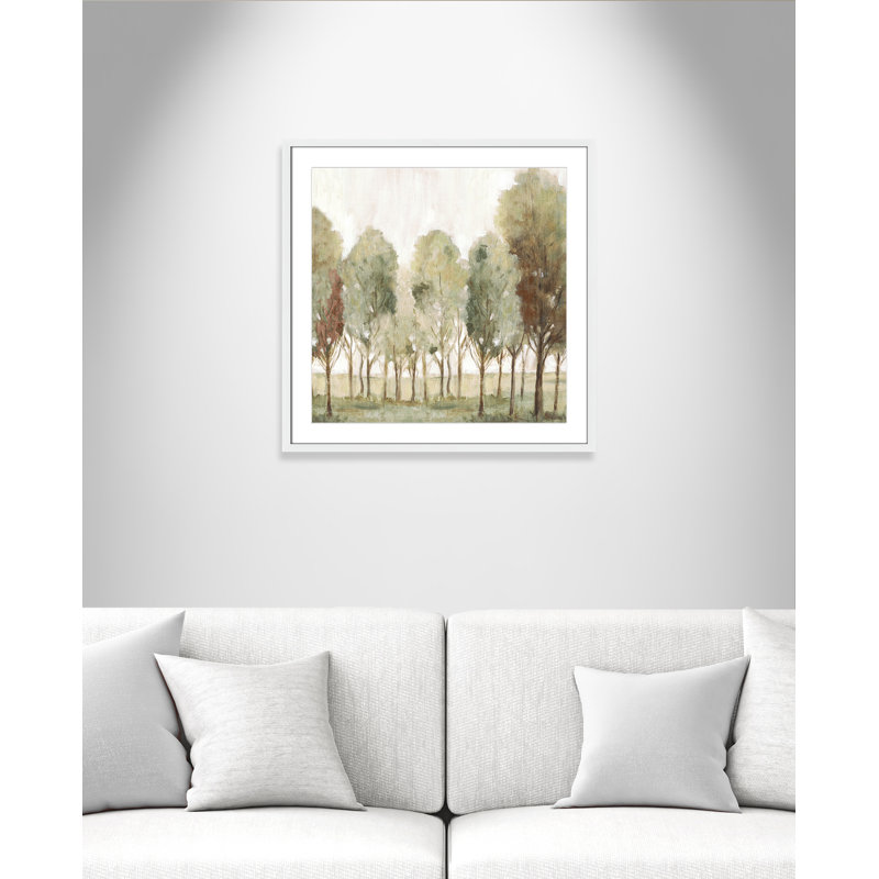 «Silent Fall I Print» par Eva Watts, Blanc satiné, L 27,5 po x H 27,5 po, Imprimé mat