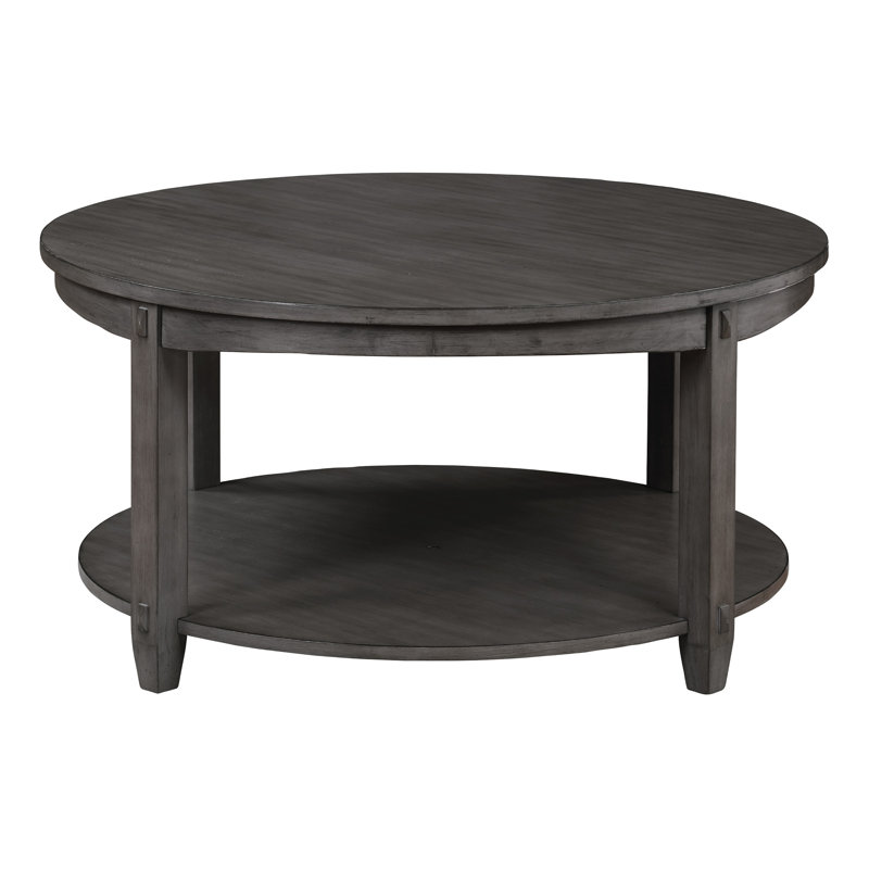 Table basse à 4 pieds avec rangement, Gris ardoise
