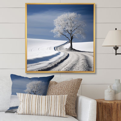 Paysage d'hiver, minimalisme - Paysage d'hiver, art sur toile