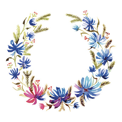 Congratulation Wreath - peinture sur toile tendue