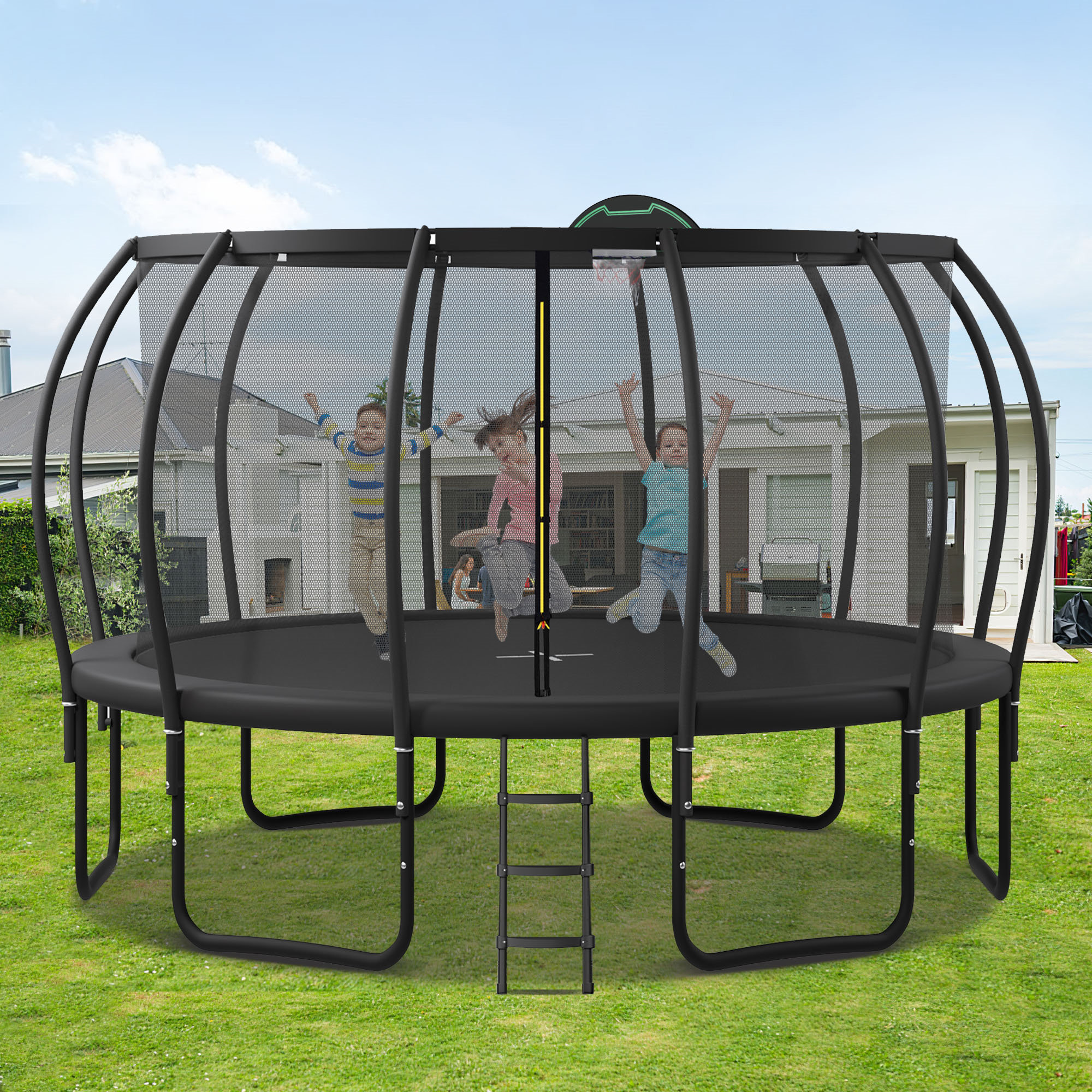 Excellent Future 16FT Trampoline For Kids With Upgraded Arcpole