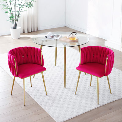 Ensemble de 2 chaises de salle à manger Modern Velvet