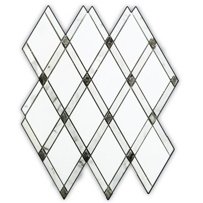 12" x 12" Marble Diamond Mosaic Wall & Floor Tile