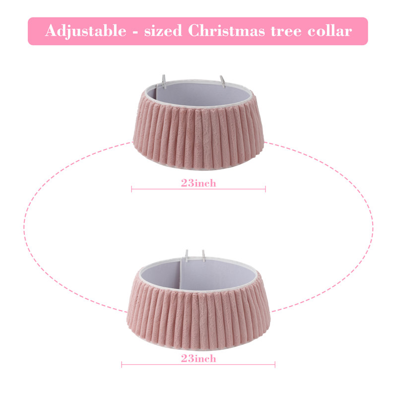 Adjustable Plush Simple Christmas Tree Tree Surround, Pink