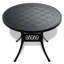 Patio en fonte d'aluminium avec coussins - 5 pièces, noir, 4, antirouille, résistant aux intempéries, tous les outils inclus 5 meubles noirs et table empilable-1623656909