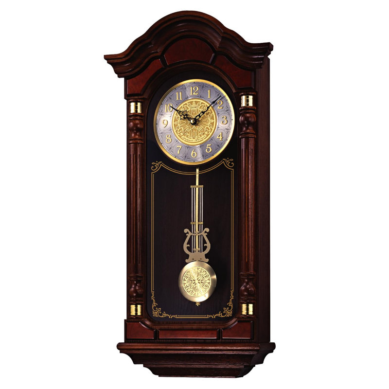 Wall-Pendulum, Chime, Quartz, Brown