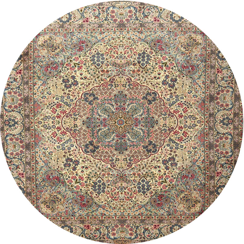 Oriental Indoor Rug, Round 5'