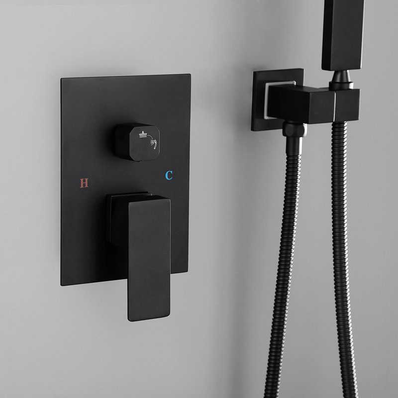 Thermostatic Complete Shower System, Matte Black