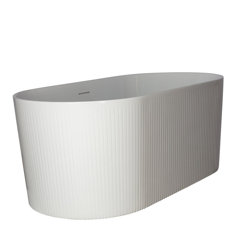 Flutti 59'' L Freestanding Soaking Bathtub
