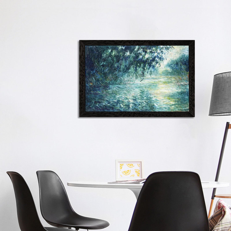 Claude Monet - Print on Canvas, 101.6 cm H x 66.04 cm W, Black Framed
