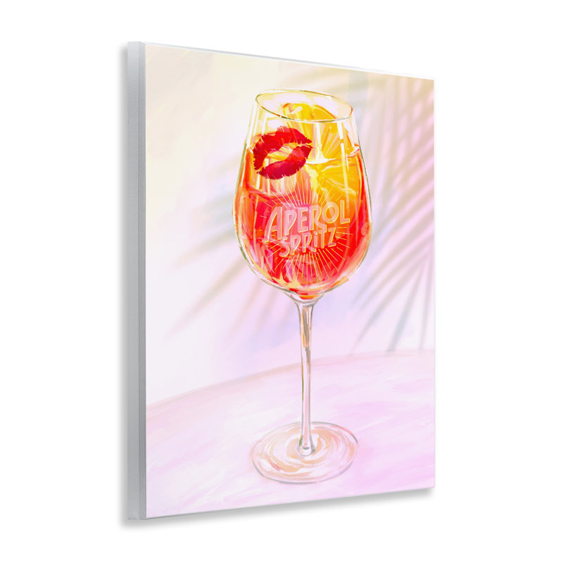 Plaque murale rétro et tropicale Aperol Spirz, design par Ziwei Li