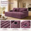 83.5" Plush Sofa Bed Chaise Lounge With Faux Rabbit Fur, USB Charging Ports, Cup Holders & Lumbar Pillows - Cozy Sleeper Couch-1506854805