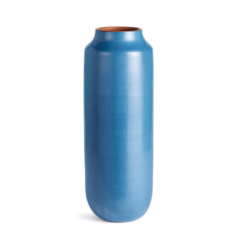Lucela Handmade Terracotta Table Vase, Azure