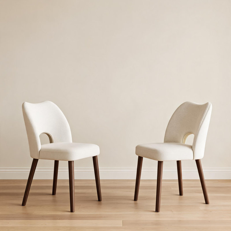 Polyurethane Upholstered Side Chair in Beige
