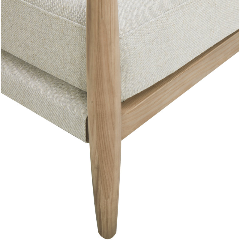 Becki Owens x Surya Gaviota Accent Chair, Gray Linen Blend