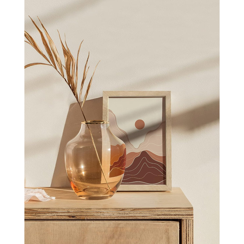 Beige Oak 4x6 Rectangular Wall and Tabletop Picture Frame