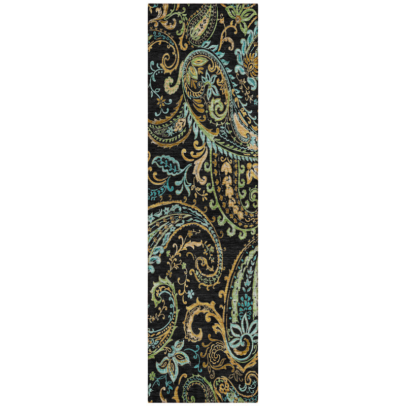 Tapis intérieur / extérieur Kinslee, Tapis de couloir 2 pi 3 po x 7 pi 6 po