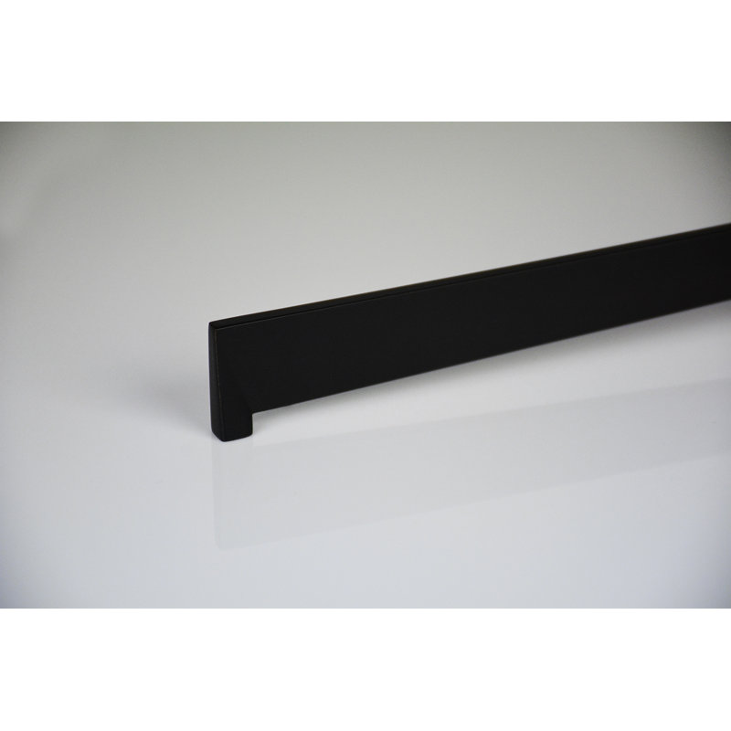 Poignée barre 17 5/8" au centre Orvietto, H 0,25 po x l 17,63 po x P 1 po, Noir