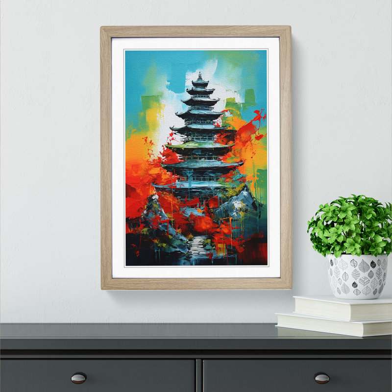 Pagoda Abstract - Framed Print