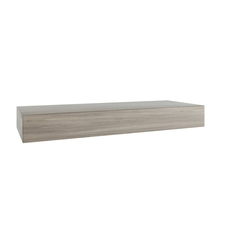 Sermata Teak Floating Shelf, 3" H x 24" W x 9" D