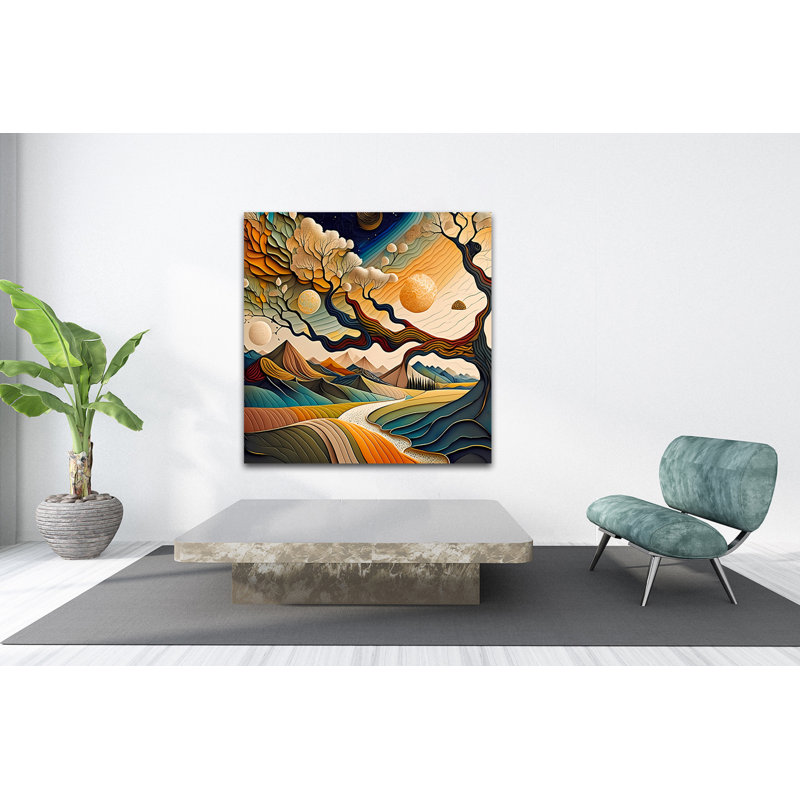 Colorful Landscape, 42" H x 42" W