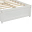 Structure de lit simple avec lit gigogne en bois, blanc-1159044415