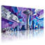 Ensemble de 3 reproductions d'art mural sur toile avec villes et pays-356674248