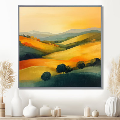 «Countryside Golden Hour Over The Hills IV» - Décoration murale campagne