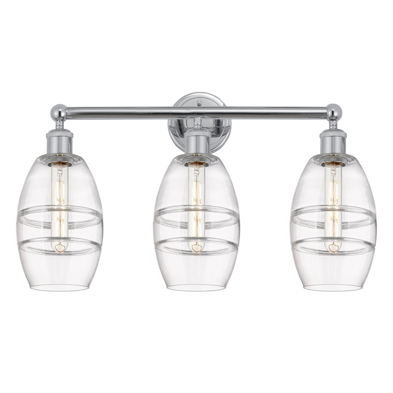 Kusham 3 - Light Dimmable Vanity Light, Clear, Polished Chrome