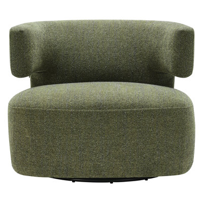 Bascom Upholstered Swivel Barrel Chair