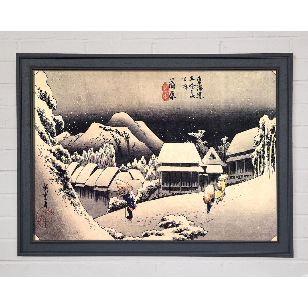 Gerahmtes Leinwandbild Hiroshige Kanbara