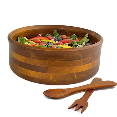 Millwood Pines Vasek Wood Salad Bowl