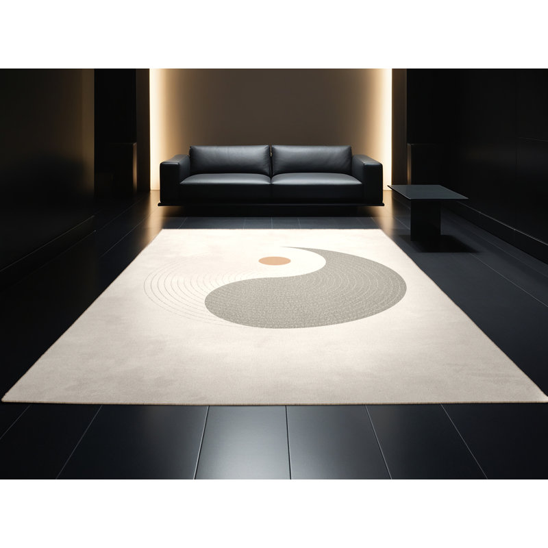 Tapis beige moelleux doux et moelleux Sedgley, 8 x 10
