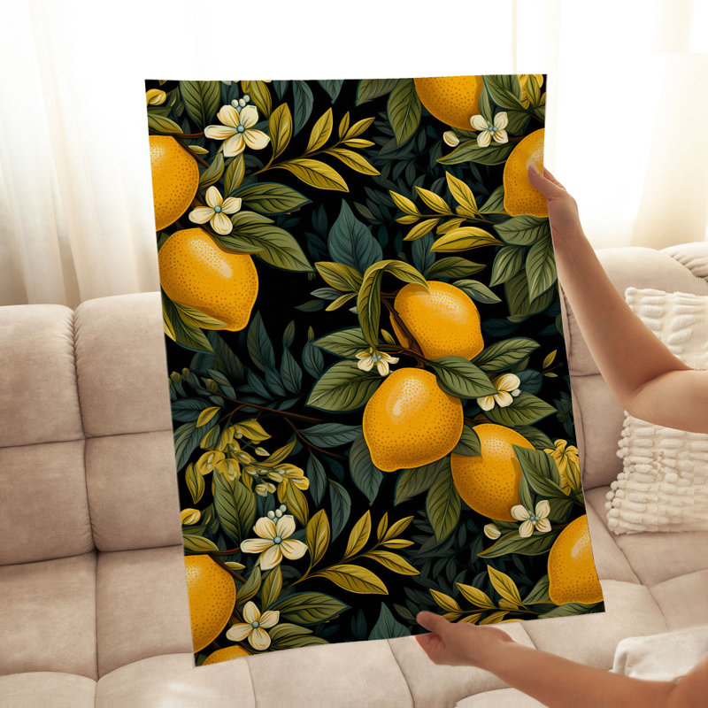 «Food and Kitchen Lemon Dreams XVIII», reproduction d'art moderne sans cadre, H 10 po x l 8 po