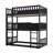 Twin Triple-Layer Rubber Wood Bunk Bed Complete With Ladders And Protective Guardrails-1323980661