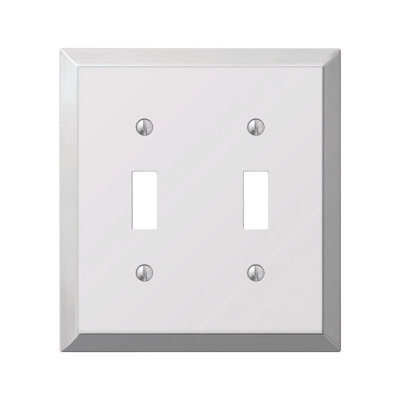 Amerelle Tindal 2 gang Metal Toggle Wall Plate 1 pk