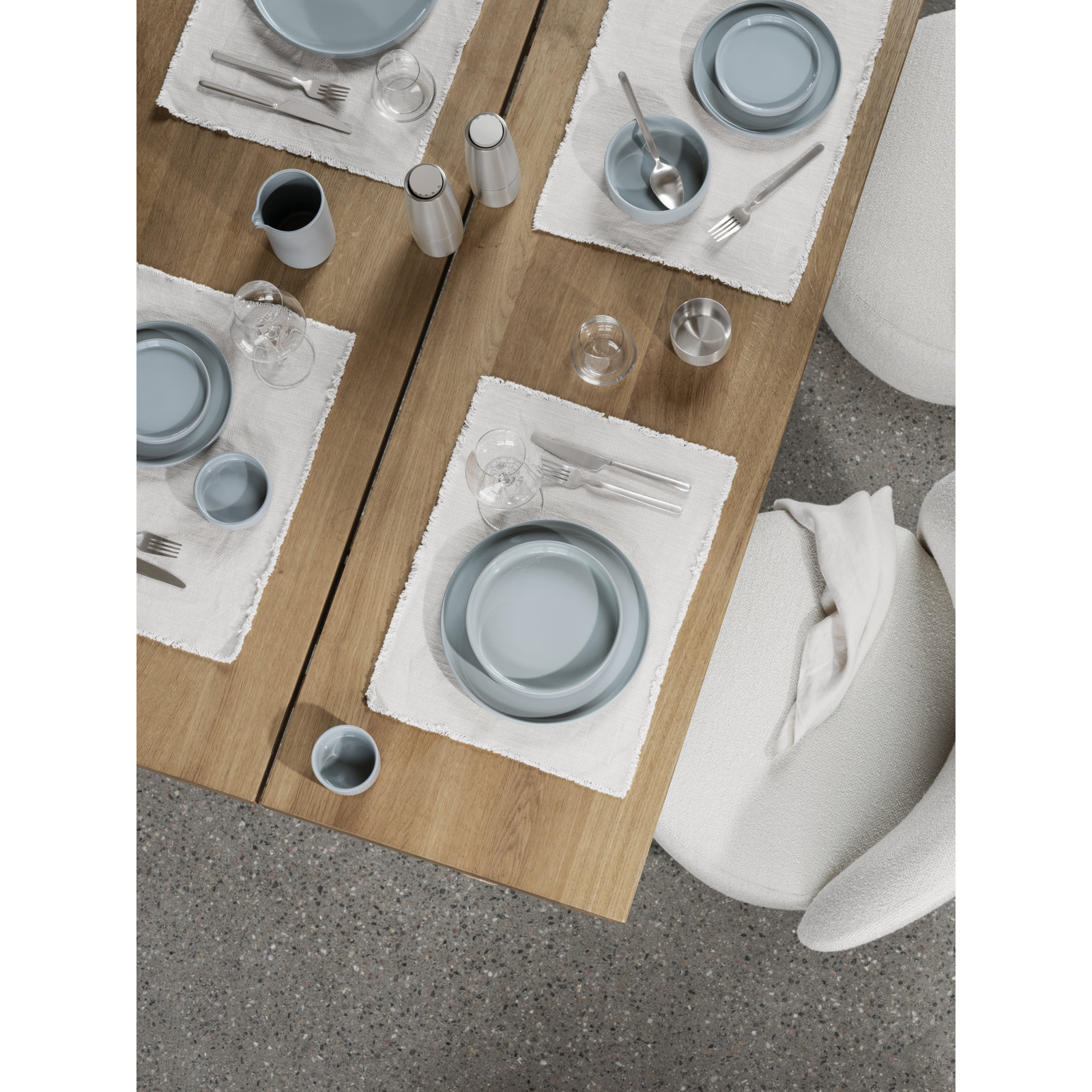 Pilar 8" Salad Plate, Gray