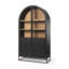 Sloan 47.5l X 18.0w X 85.5h Dark Wood W/black Metal Frame Arch Cabinet-1614467189