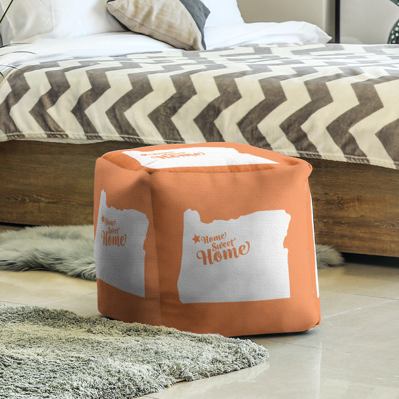 Repose-pieds à cubes salem the home, Orange