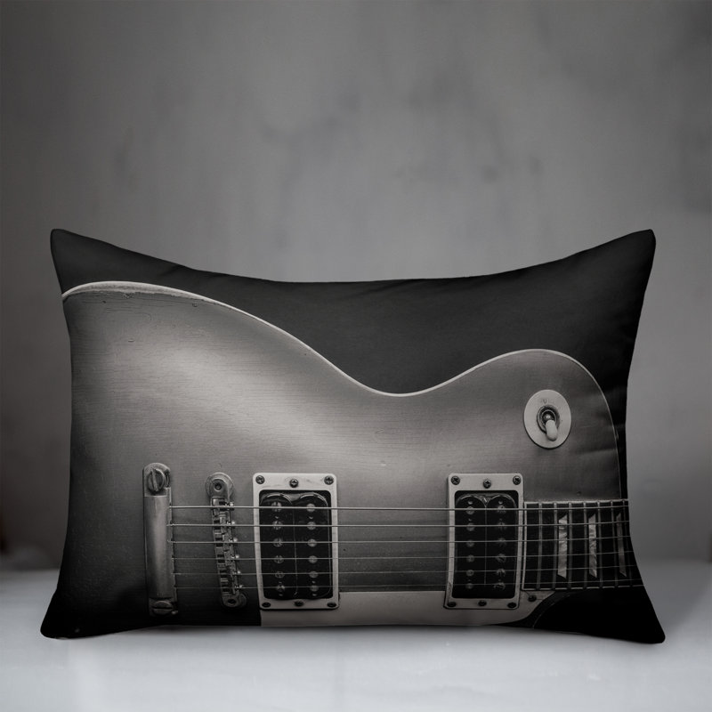 Outdoor Reversible Throw Pillow, Black
